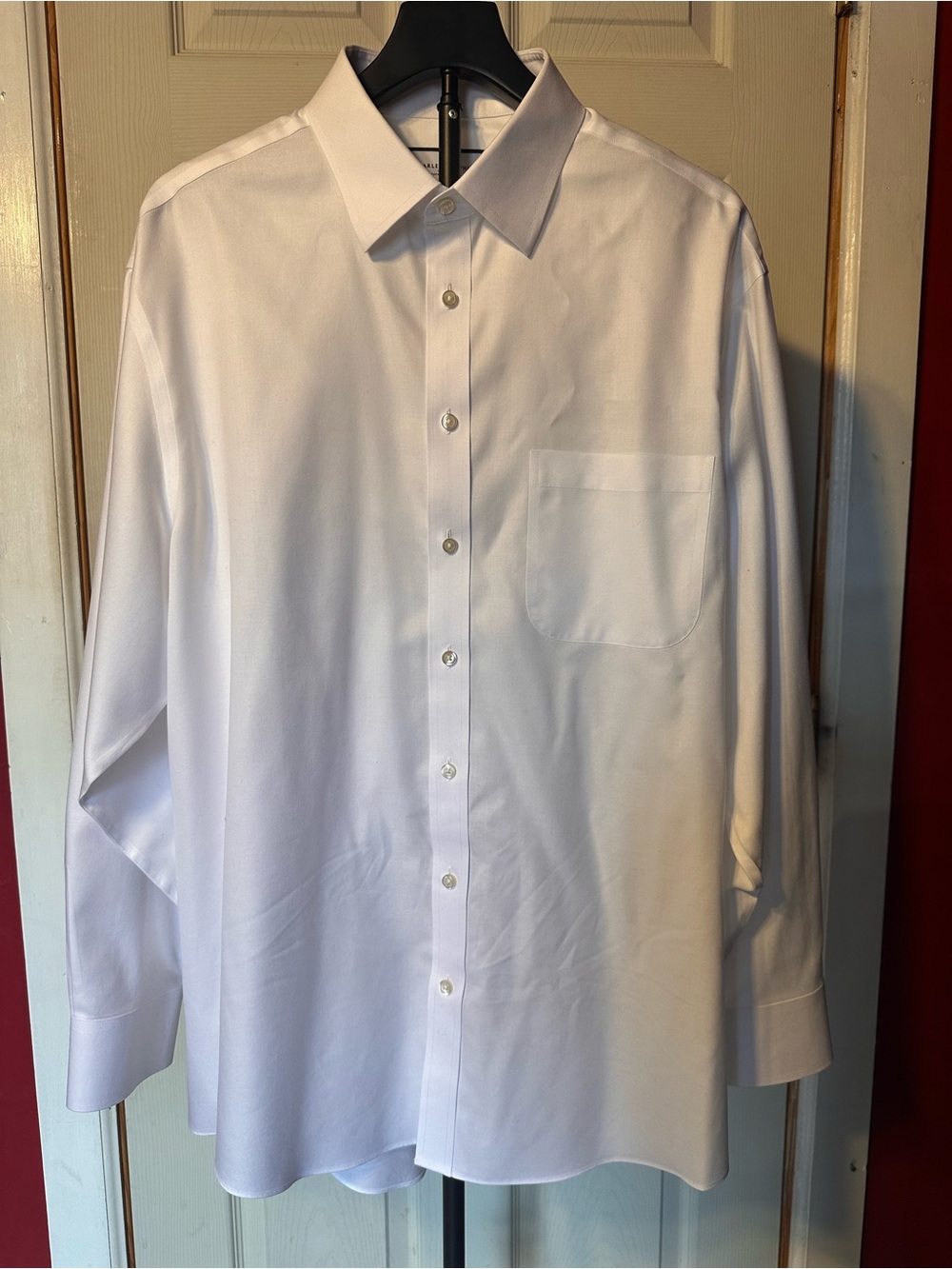 Charles Tyrwhitt White Non-Iron Dress Shirt 17.5 35 Classic Fit 100% Cotton